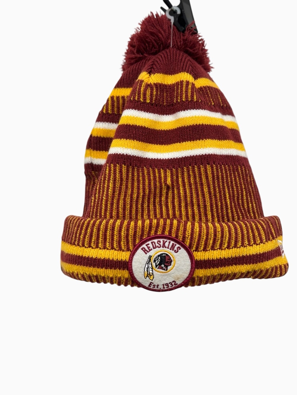 NFL Washington Redskins Pom Cuff Beanie - Maroon, Gold & White